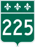 Route 225 marker