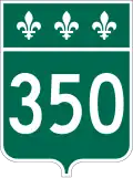 Route 350 marker