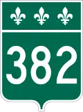 Route 382 marker