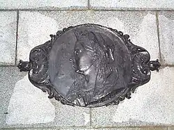 Effigy of Queen Victoria on the Second Boer War monument in Victoria Park, Calgary