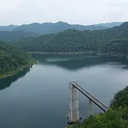 Thumbnail image of intake tower at R.D. Bailey Lake