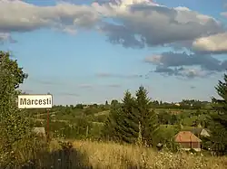 Mărcești village limit