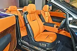 Rolls-Royce Dawn Standard Edition Bespoke orange interior, seating configuration
