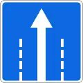 The direction of traffic at the intersection is straight