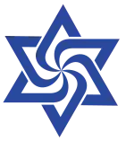 A six pointed star with a swirl inside it