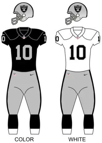 Las Vegas Raiders uniforms