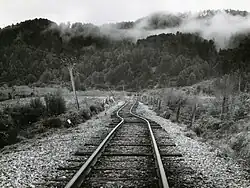 Railway line damage - 1968 Inangahua earthquake