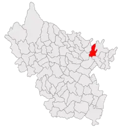 Location in Buzău County