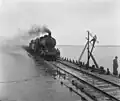 Train after the North Sea flood of 1953