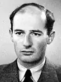 Black-and-white photographic portrait of Raoul Wallenberg