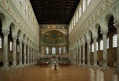 The interior of Sant'Apollinare in Classe
