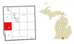 Location within Hillsdale County