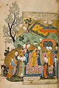 Reception of the fugitive Mughal Emperor Humayun by Shah Tahmasp I