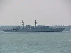 Romanian frigate Regina Maria at the Trafalgar 200th Anniversary.