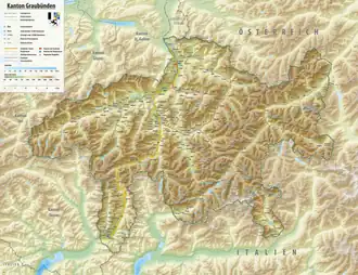 Caumasee is located in Canton of Graubünden