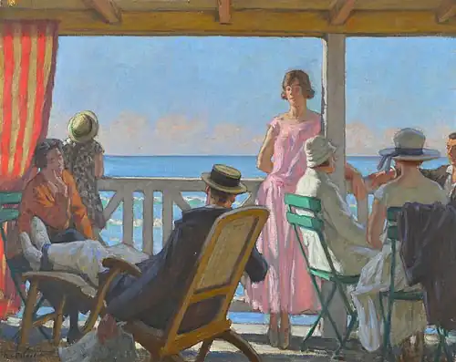 Au bord de la Manche (around 1920), oil on canvas, musée de la Chartreuse de Douai.