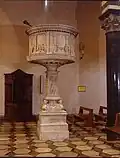 Inside pulpit