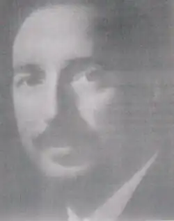 A black-and-white picture of René Amengual