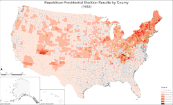 Republican presidential election results by county