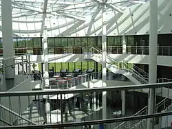 Entrance of Reykjavik University's Nauthólsvík campus (Sun).