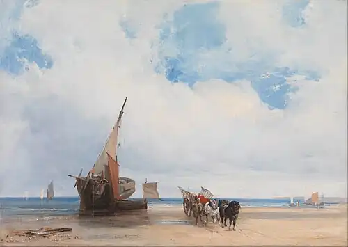 Beached Vessels and a Wagon, near Trouville, 1825