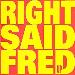 The band's name takes up the entire cover, colored in yellow. The album title appears in the 'D' of 'Fred', coloured in red.