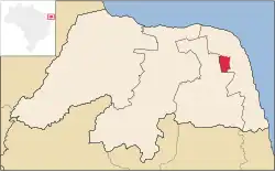Location in Rio Grande do Norte state