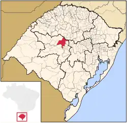Location in Rio Grande do Sul state