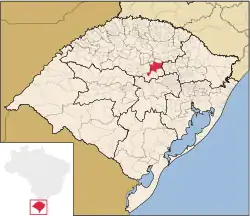 Location of Soledade in Rio Grande do Sul