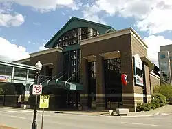 RiverCenter's south building from E. 3rd St.