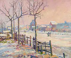 1905, Paysage d'hiver (Le chemin, neige), oil on canvas, 60 × 73 cm, private collection