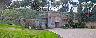 Entry to caves in the Fosse Ardeatine Monument