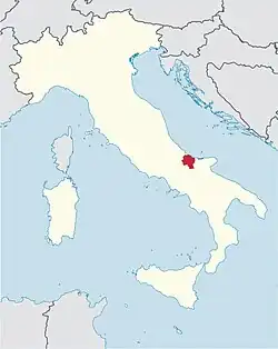 locator map of diocese of Termoli-Larino