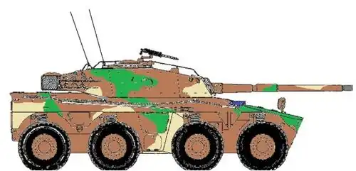 Rooikat Armoured Car 105mm