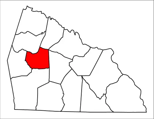 Location of Steele Township in Rowan County