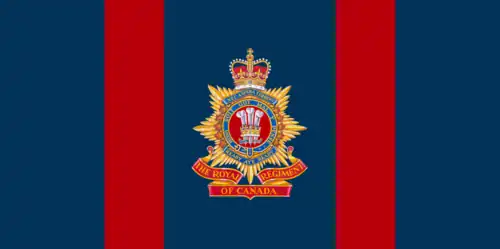 The camp flag of the Royal Regiment of Canada.