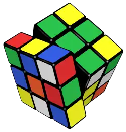 A shuffled 3x3 rubik's cube