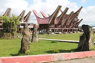 Houses in a Torajan village, South Sulawesi