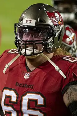 Jensen with the Tampa Bay Buccaneers in 2021