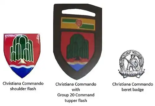 SADF era Christiana Commando insignia