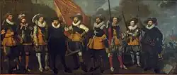 Nicolaes Lastman and Adriaen van Nieulandt (1623), Civic guardsmen from the squad of captain Abraham Boom and lieutenant Antonie Oetgens van Waveren