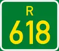 Regional route R618 shield