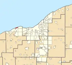 Location of Sheffield Lake in Greater Cleveland