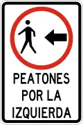 R-7-12 Pedestrians to the left