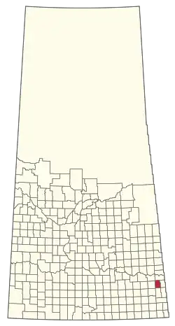 Location of the RM of Martin No. 122 in Saskatchewan