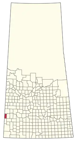 Location of the RM of Deer Forks No. 232 in Saskatchewan