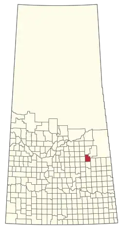 Location of the RM of Kelvington No. 366 in Saskatchewan