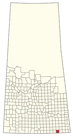 Location of the RM of Estevan No. 5 in Saskatchewan