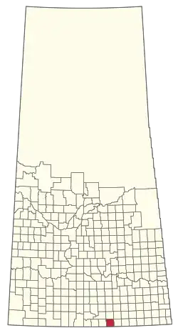 Location of the RM of Surprise Valley No. 9 in Saskatchewan