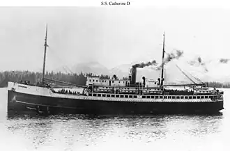 SS Catherine D. underway in Alaskan waters